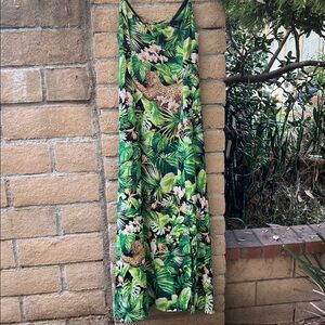 White House|Black Market Tropical Leaf animal‎ Print Dress size 12
